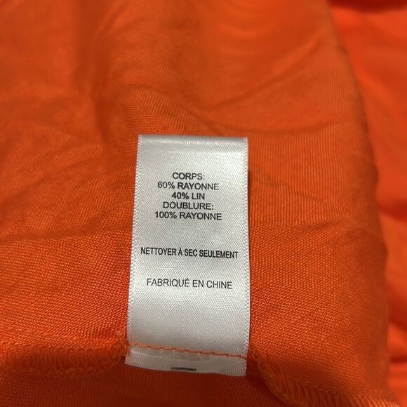 ASTR the Label Off Shoulder Puff Sleeve Midi Dress in Orange NWT Size xs - Picture 9 of 10